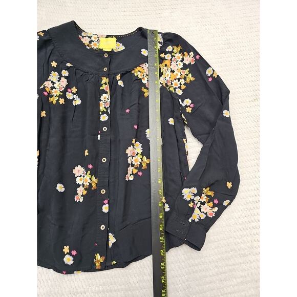 Anthropologie Maeve Shirt Womens Small Floral Print Button Front - Picture 2 of 7